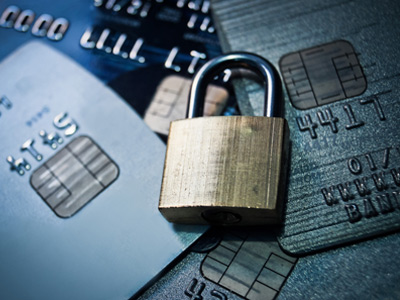ID Protection | padlock and credit cards