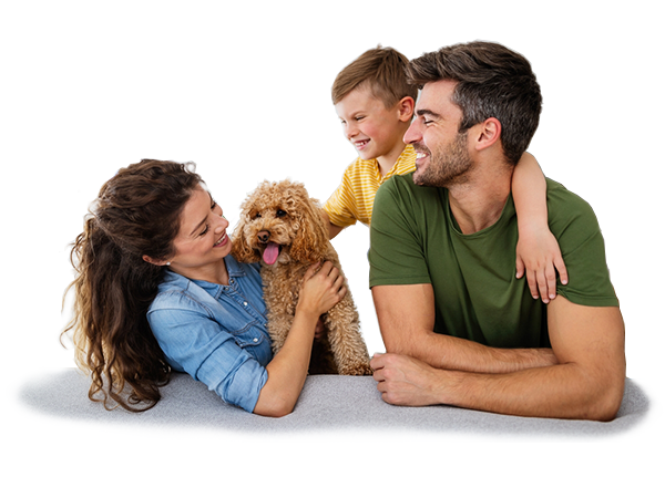 Family with Dog